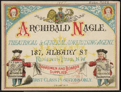 Annons för Archibald Neagle, reklamagent av English School