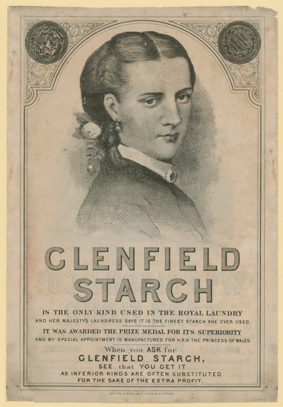 Annons för Clenfield Starch av English School