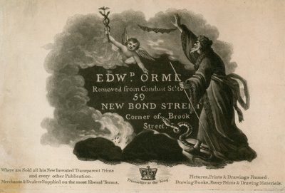 Annons för Edward D Orme, tryckerier och bildramare av English School