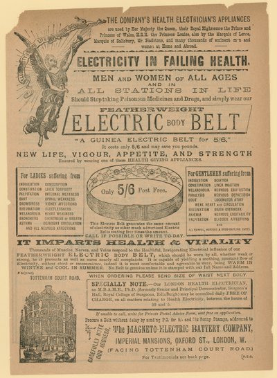 Annons för Electric Body Belt av English School