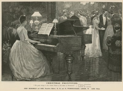 Annons för pianomakaren John Brinsmead and Sons, Wigmore Street, London av English School