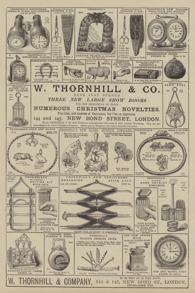 Annons, W Thornhill and Company (gravyr) av English School