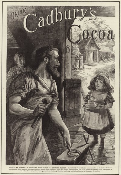 Annons för Cadburys Drinking Cocoa av English School