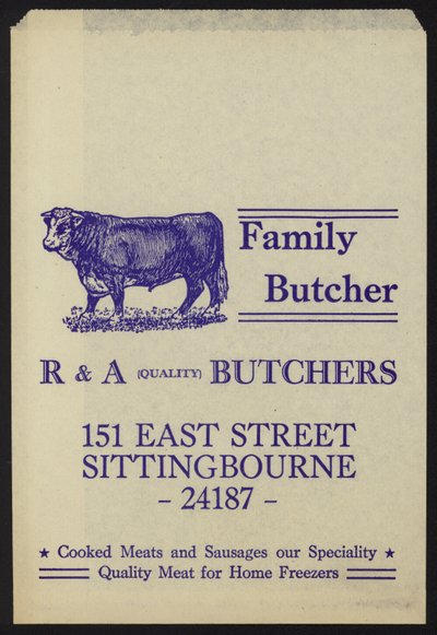 Annons för R & A Butchers av English School