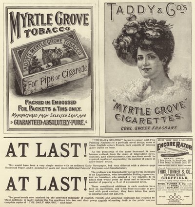 Reklam spreds från The Graphic Christmas Number 1896 av English School
