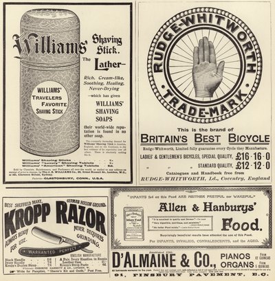 Reklam spreds från The Graphic Christmas Number 1897 av English School