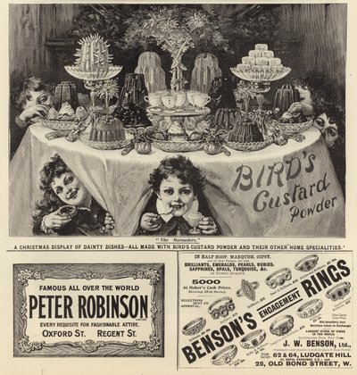 Reklam spreds från The Graphic Christmas Number 1897 av English School