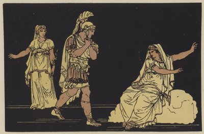 Aeneas och Didos skugga (färglitografi) av English School