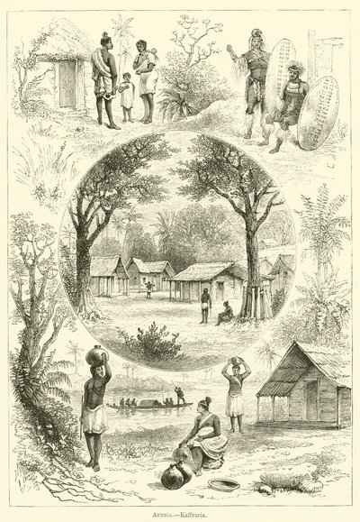 Afrika, Kaffraria (gravyr) av English School