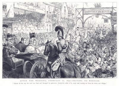 Efter bröllopet, 10 februari 1840, körning till Windsor av English School