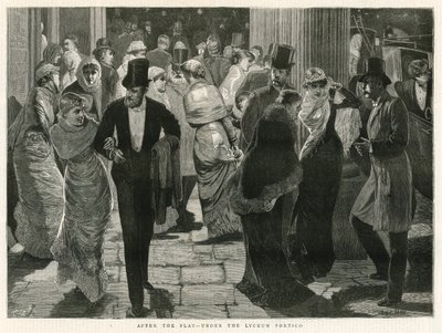 Efter pjäsen - under Lyceum Portico av English School