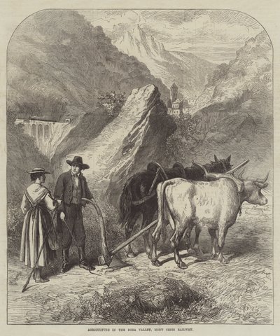 Jordbruk i Doradalen, Mont Cenis Railway (gravyr) av English School