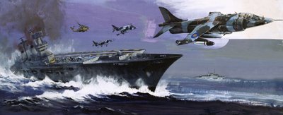 Hangarfartyg och jetplan av English School