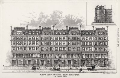 Albert Gotha Mansions, South Kensington (gravyr) av English School