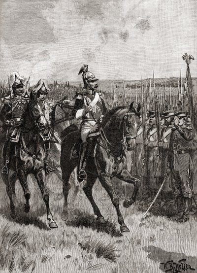 Alexander II av Ryssland granskar sin armé vid Sebastopol under Krimkriget av English School