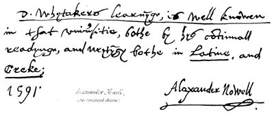 Alexander Nowell, (en eminent gudomlig) av English School