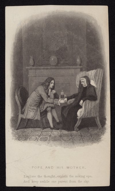 Alexander Pope och hans mamma av English School