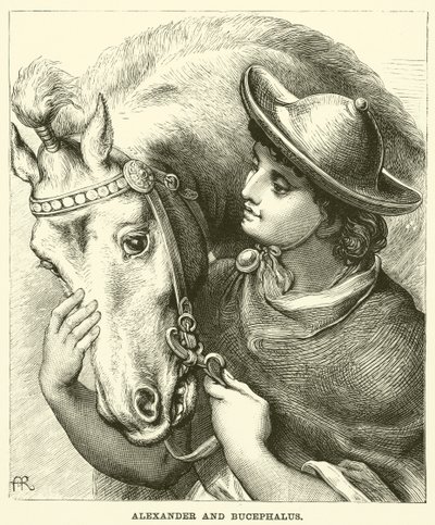 Alexander och Bucephalus (gravyr) av English School