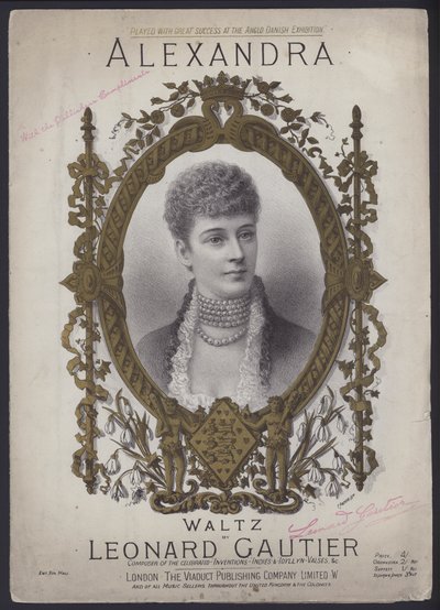 Alexandra, en vals av Leonard Gautier (färg litho) av English School