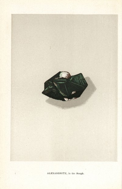 Alexandrite in the rough, från Edwin Streeters "Precious Stones and Gems", London, George Bell & Sons av English School