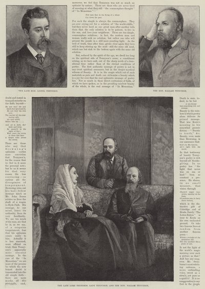 Alfred, Baron Tennyson, poetpristagare (gravyr) av English School