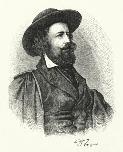 Alfred Lord Tennyson (gravyr) av English School
