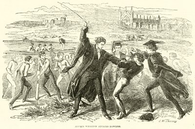 Alfred Wharton attackerar Dawlish av English School