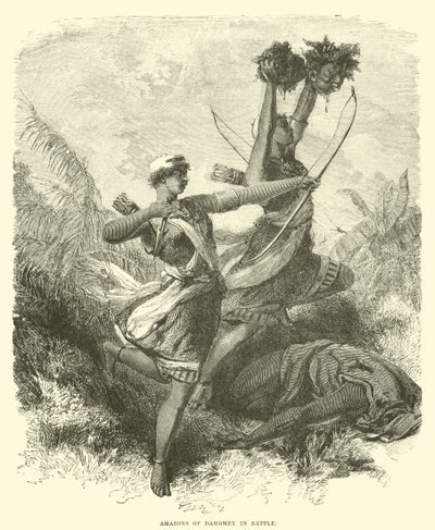 Amazons av Dahomey i strid av English School