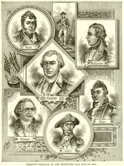 Amerikanska generaler från revolutionen och kriget 1812 av English School