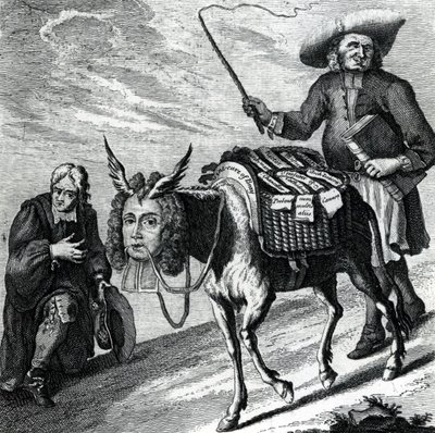 En åsna laddad med kyrkliga preferenser, 1737 av English School