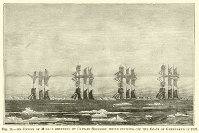 An Effect of Mirage observerad av kapten Scoresby när han kryssade utanför Grönlands kust 1822 av English School