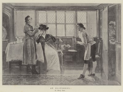 En utskjutning (litho) av English School