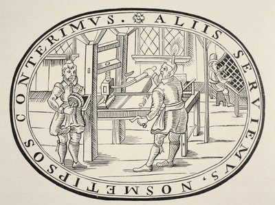Ett engelskt tryckeri, 1619 av English School