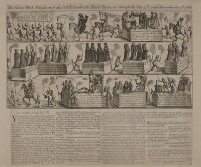 En anti-katolsk procession, 1680 av English School