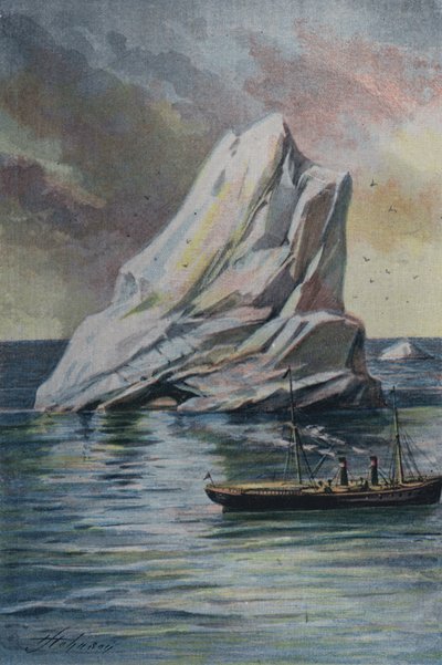Ett isberg (färglitografi) av English School