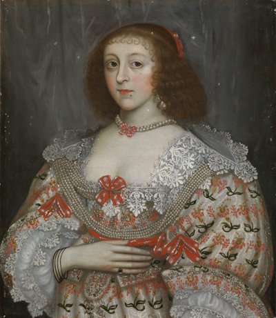 En oidentifierad ung dam från Karl I:s tid, ca 1635 (oljemålning) av English School