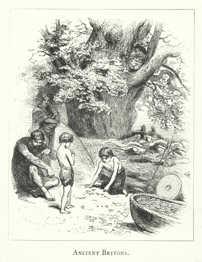 Forntida britter (gravyr) av English School