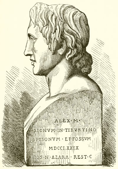 Forntida byst av Alexander den store av English School