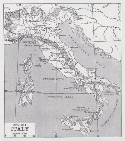 Forntida Italien (litho) av English School