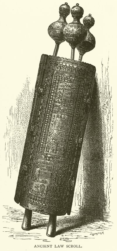 Ancient Law Scroll (gravyr) av English School
