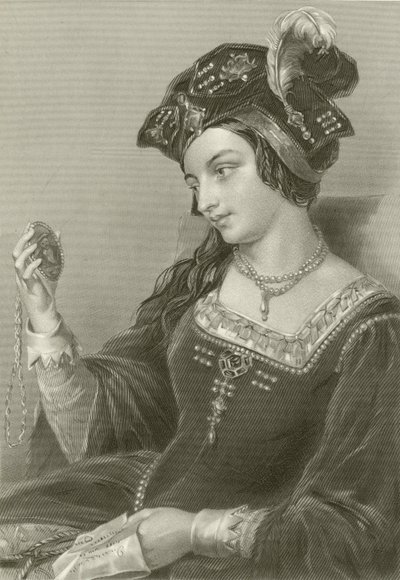 Anne Boleyn, andra hustru till kung Henrik VIII av English School