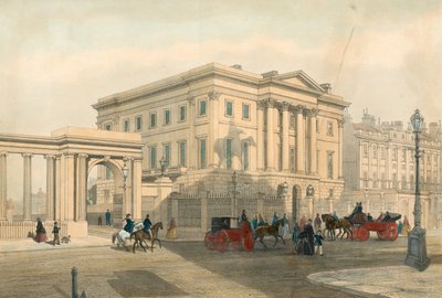 Apsley House och ingången till Hyde Park Corner, Piccadilly, London av English School