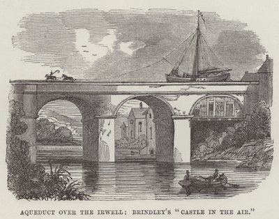 Akvedukten över Irwell, Brindleys "luftslott" (gravyr) av English School