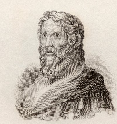Aristofanes, ca. 446 till c. 386 f.Kr. Komisk dramatiker från antikens Grekland, från Crabb