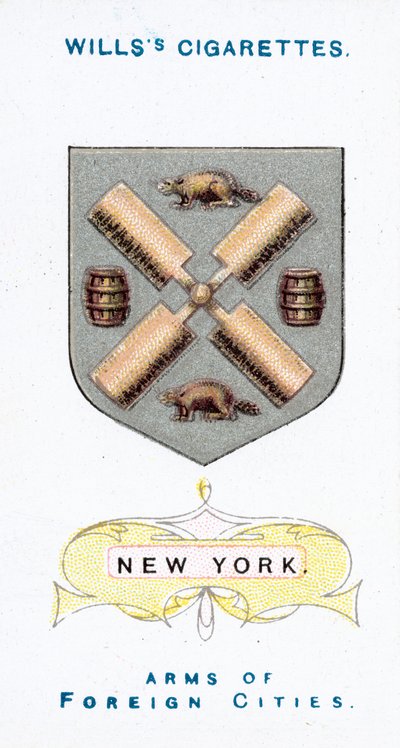 Arms of New York (chromolitho) av English School
