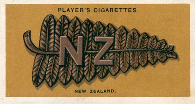 Arméns utmärkelsetecken: Nya Zeeland (färglitografi) av English School