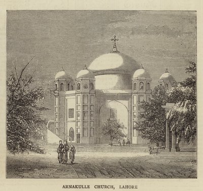 Arnakulle kyrka, Lahore (gravyr) av English School