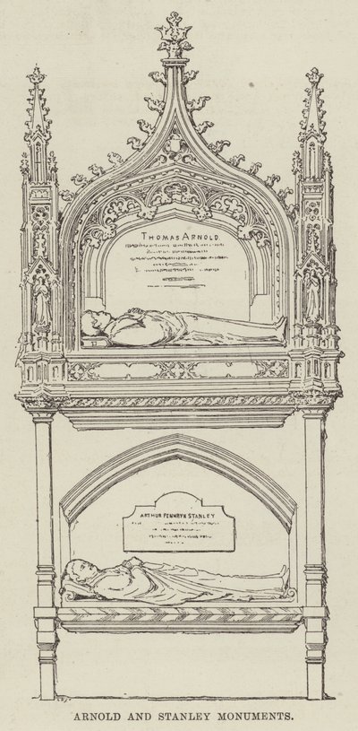 Arnold och Stanleys monument (gravyr) av English School