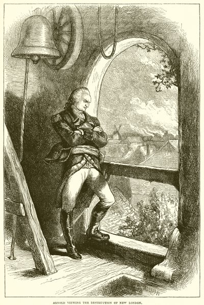 Arnold betrachtet die Zerstörung von New London von English School