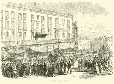 Delegaternas ankomst till Bordeaux, december 1870 av English School